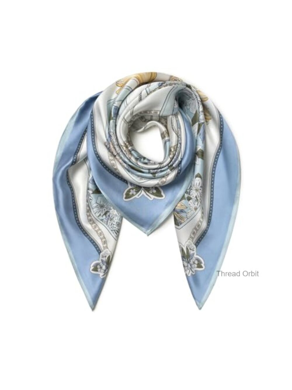 100% Mulberry Silk Scarf 35" Square Lightweight Headscarf Gift Packed